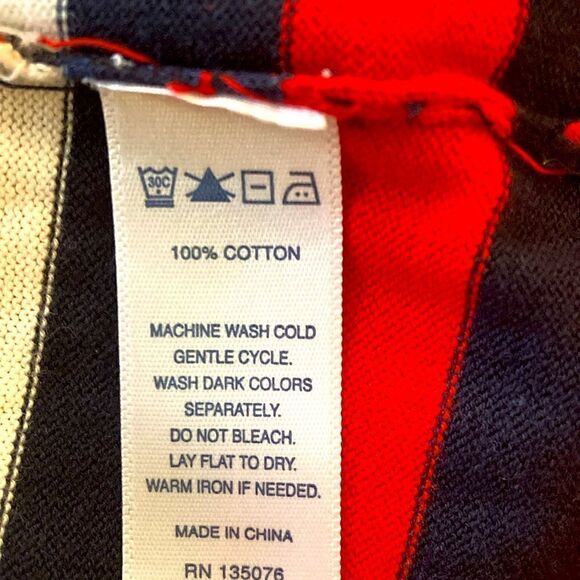 C.Wonder Striped Cotton Cardigan with Gold Logo Buttons. Red/White/Blue. Size XS - Picture 6 of 6